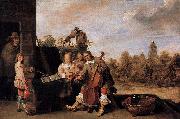 David Teniers the Younger The Painter and His Family oil on canvas